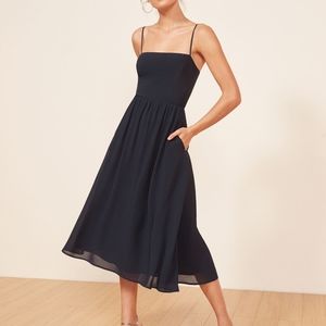Reformation Rosehip Dress US 8 navy